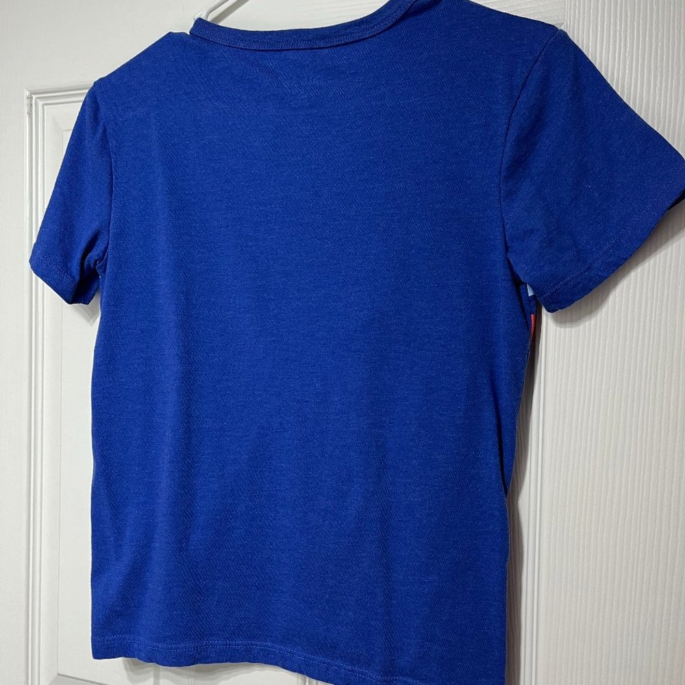 Royal Blue + Stripes | Cat & Jack | Youth M or Woman XS | EUC | Soft Cotton Tee - Picture 2 of 8